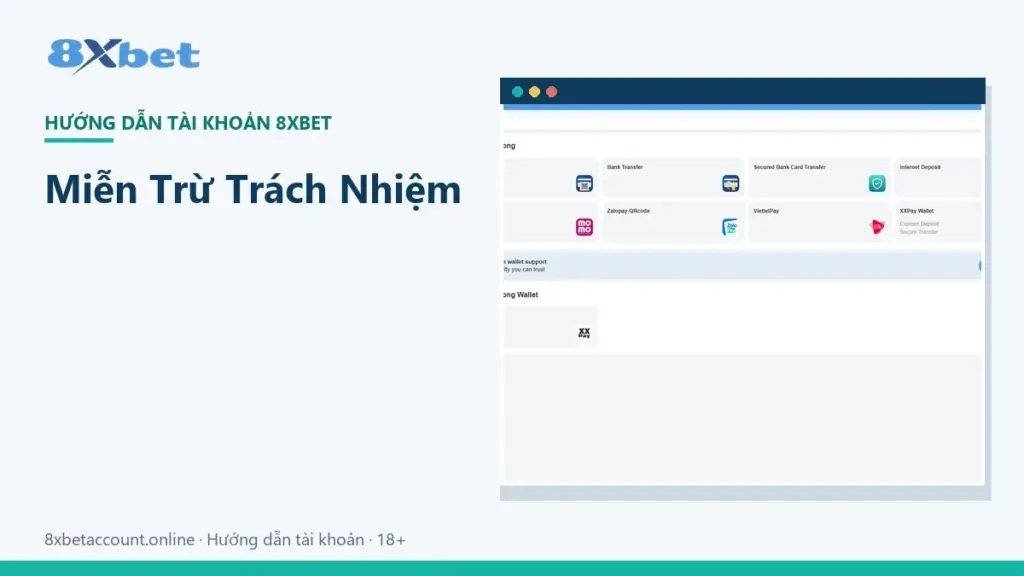 Ảnh bìa trang miễn trừ trách nhiệm của 8xbetaccount.com
